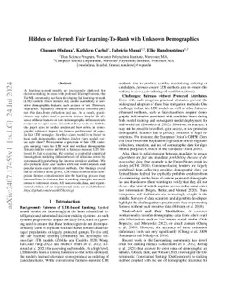 Hidden or Inferred: Fair Learning-To-Rank with Unknown Demographics