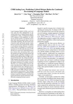 CMR Scaling Law: Predicting Critical Mixture Ratios for Continual
  Pre-training of Language Models