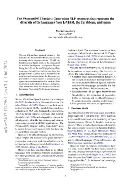 The #Somos600M Project: Generating NLP resources that represent the
  diversity of the languages from LATAM, the Caribbean, and Spain