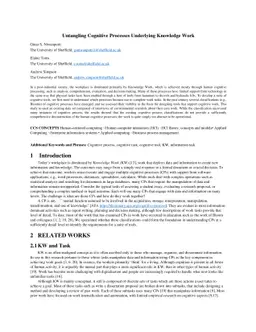 Untangling Cognitive Processes Underlying Knowledge Work