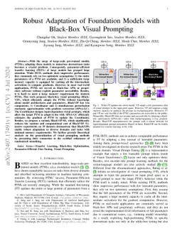Robust Adaptation of Foundation Models with Black-Box Visual Prompting