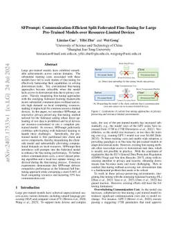 SFPrompt: Communication-Efficient Split Federated Fine-Tuning for Large
  Pre-Trained Models over Resource-Limited Devices
