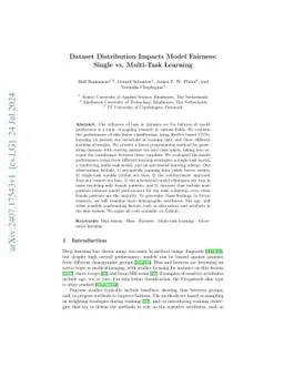 Dataset Distribution Impacts Model Fairness: Single vs. Multi-Task
  Learning