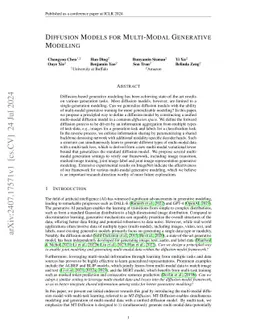 Diffusion Models for Multi-Task Generative Modeling