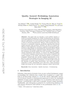 Quality Assured: Rethinking Annotation Strategies in Imaging AI