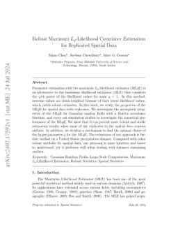 Robust Maximum $L_q$-Likelihood Covariance Estimation for Replicated
  Spatial Data