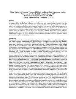 Time Matters: Examine Temporal Effects on Biomedical Language Models