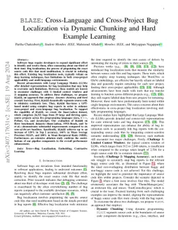 BLAZE: Cross-Language and Cross-Project Bug Localization via Dynamic Chunking and Hard Example Learning