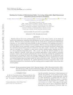 Tackling the Problem of Distributional Shifts: Correcting Misspecified, High-Dimensional Data-Driven Priors for Inverse Problems