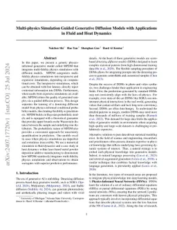 Multi-physics Simulation Guided Generative Diffusion Models with
  Applications in Fluid and Heat Dynamics