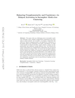 Balancing Complementarity and Consistency via Delayed Activation in
  Incomplete Multi-view Clustering