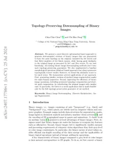 Topology-Preserving Downsampling of Binary Images