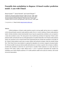 Ensemble data assimilation to diagnose AI-based weather prediction
  model: A case with ClimaX
