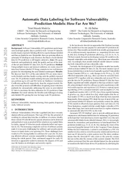 Automatic Data Labeling for Software Vulnerability Prediction Models:
  How Far Are We?