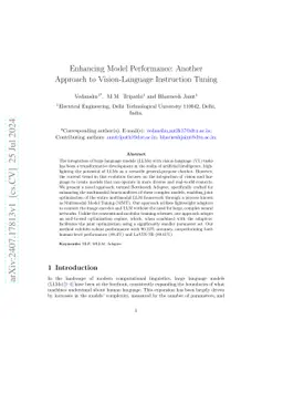 Enhancing Model Performance: Another Approach to Vision-Language
  Instruction Tuning