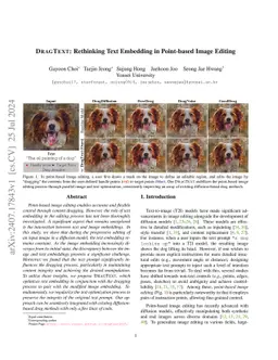 DragText: Rethinking Text Embedding in Point-based Image Editing