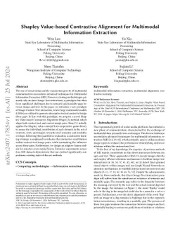 Shapley Value-based Contrastive Alignment for Multimodal Information
  Extraction