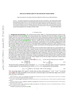 Bad local minima exist in the stochastic block model