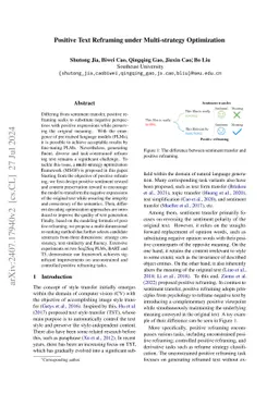 Positive Text Reframing under Multi-strategy Optimization