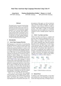 Real Time American Sign Language Detection Using Yolo-v9