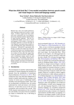 What does Kiki look like? Cross-modal associations between speech sounds
  and visual shapes in vision-and-language models