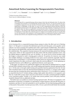 Amortized Active Learning for Nonparametric Functions