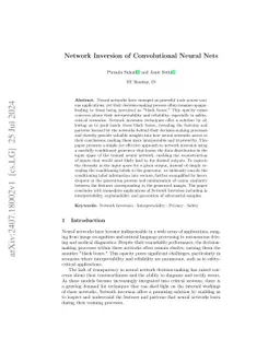 Network Inversion of Convolutional Neural Nets