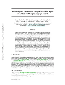 RestoreAgent: Autonomous Image Restoration Agent via Multimodal Large
  Language Models