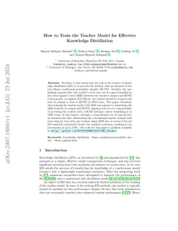 How to Train the Teacher Model for Effective Knowledge Distillation