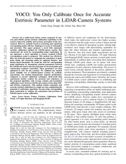 YOCO: You Only Calibrate Once for Accurate Extrinsic Parameter in
  LiDAR-Camera Systems