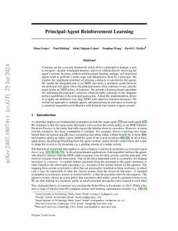 Principal-Agent Reinforcement Learning