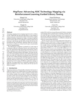 MapTune: Advancing ASIC Technology Mapping via Reinforcement Learning
  Guided Library Tuning