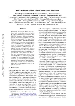 The FIGNEWS Shared Task on News Media Narratives