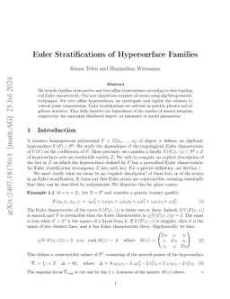 Euler Stratifications of Hypersurface Families