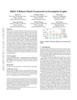 RIDA: A Robust Attack Framework on Incomplete Graphs
