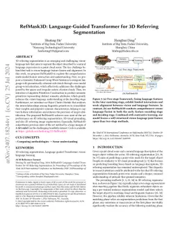 RefMask3D: Language-Guided Transformer for 3D Referring Segmentation