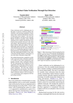 Robust Claim Verification Through Fact Detection