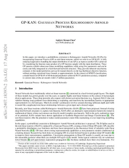 Gaussian Process Kolmogorov-Arnold Networks