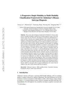 A Progressive Single-Modality to Multi-Modality Classification Framework
  for Alzheimer's Disease Sub-type Diagnosis