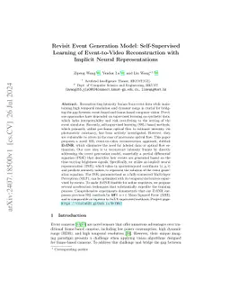 Revisit Event Generation Model: Self-Supervised Learning of
  Event-to-Video Reconstruction with Implicit Neural Representations