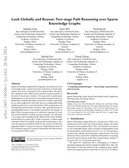 Look Globally and Reason: Two-stage Path Reasoning over Sparse Knowledge
  Graphs