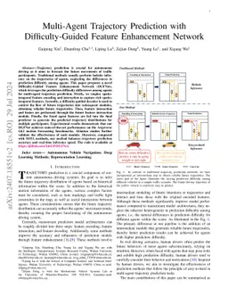Multi-Agent Trajectory Prediction with Difficulty-Guided Feature
  Enhancement Network