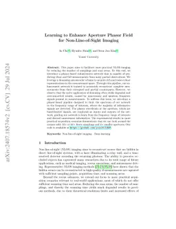 Learning to Enhance Aperture Phasor Field for Non-Line-of-Sight Imaging