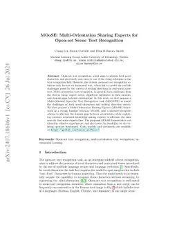 MOoSE: Multi-Orientation Sharing Experts for Open-set Scene Text
  Recognition