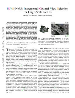 IOVS4NeRF:Incremental Optimal View Selection for Large-Scale NeRFs