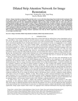 Dilated Strip Attention Network for Image Restoration