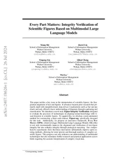 Every Part Matters: Integrity Verification of Scientific Figures Based
  on Multimodal Large Language Models