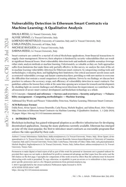 Vulnerability Detection in Ethereum Smart Contracts via Machine
  Learning: A Qualitative Analysis