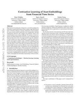 Contrastive Learning of Asset Embeddings from Financial Time Series