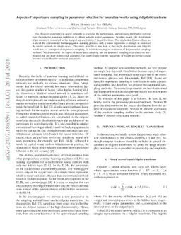 Aspects of importance sampling in parameter selection for neural
  networks using ridgelet transform